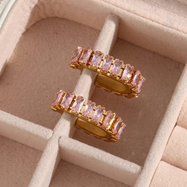 Pink rhinestone hoop