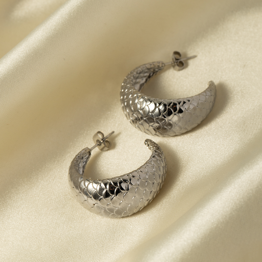 Mermaid hoops silver