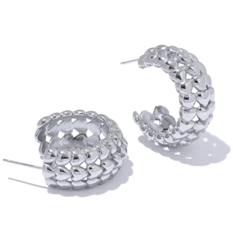 Heart hoop silver